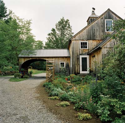 Diana's charming home is a restored early 19th-century barn that she had moved to the property.